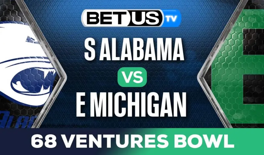 68 Ventures Bowl: S Alabama vs E Michigan Picks & Preview 12/23/2023