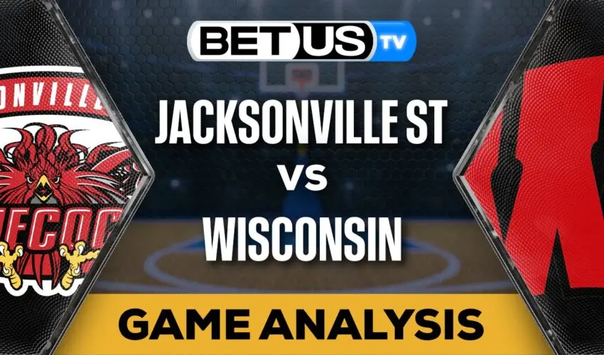 Analysis & Prediction Jacksonville St vs Wisconsin 12/14/23